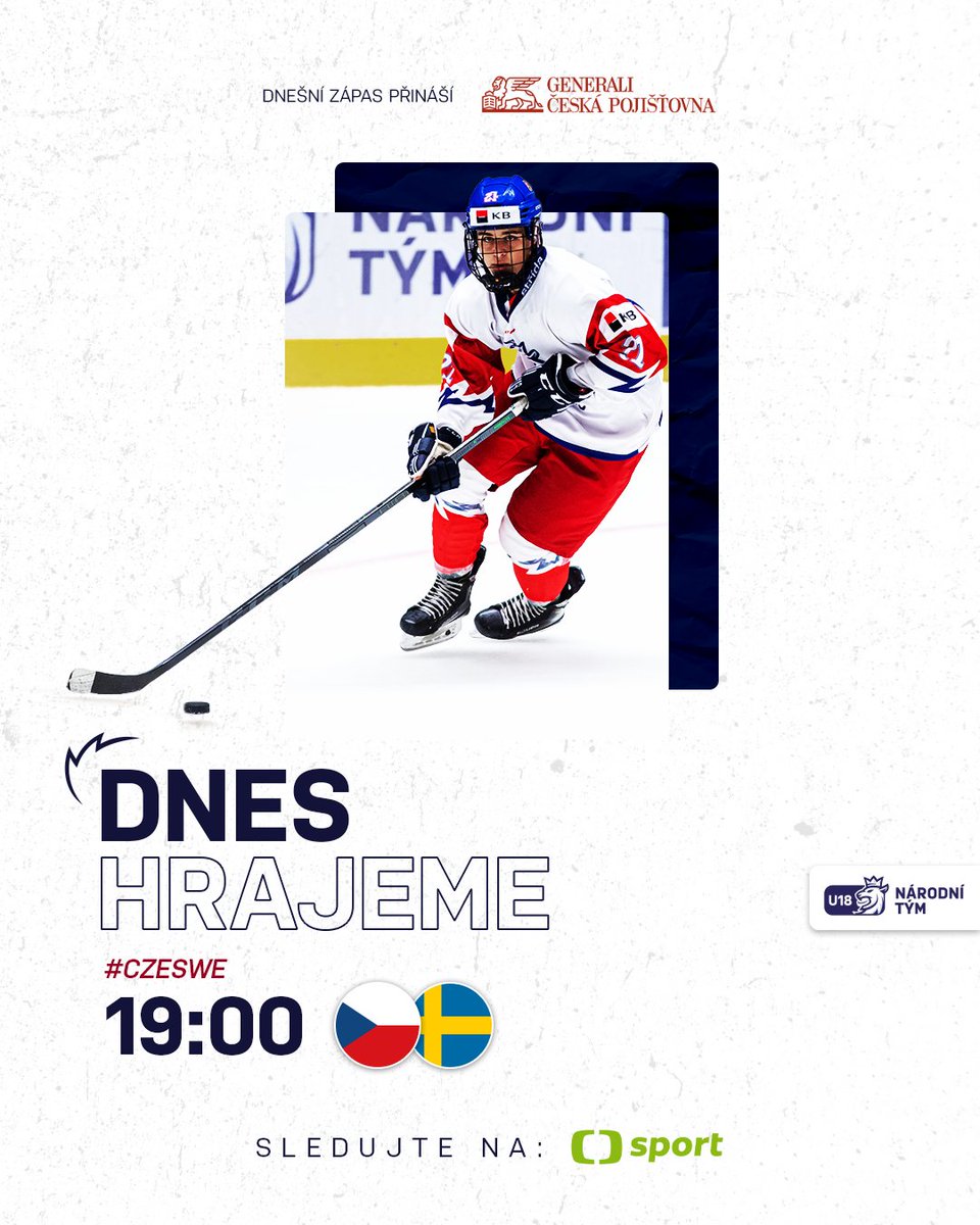 Poslední zápas základní skupiny je tady! 🎉 Budeme se radovat i potřetí? 👀🇨🇿 Zápas můžete sledovat živě na <a href="/sportCT/">ČT sport</a> ✌️

#HlinkaGretzkyCup | <a href="/HlinkaMemorial/">Hlinka Gretzky Cup</a>