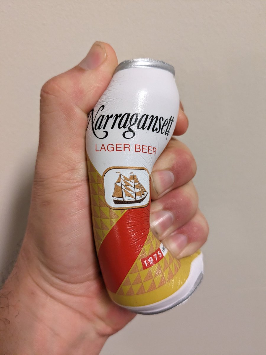 ianxshaw's tweet photo. The good folks at #Narragansett came to #thesharkisbroken and gave me a crushable stress can. Hilarious! https://t.co/qeImBPLYcV