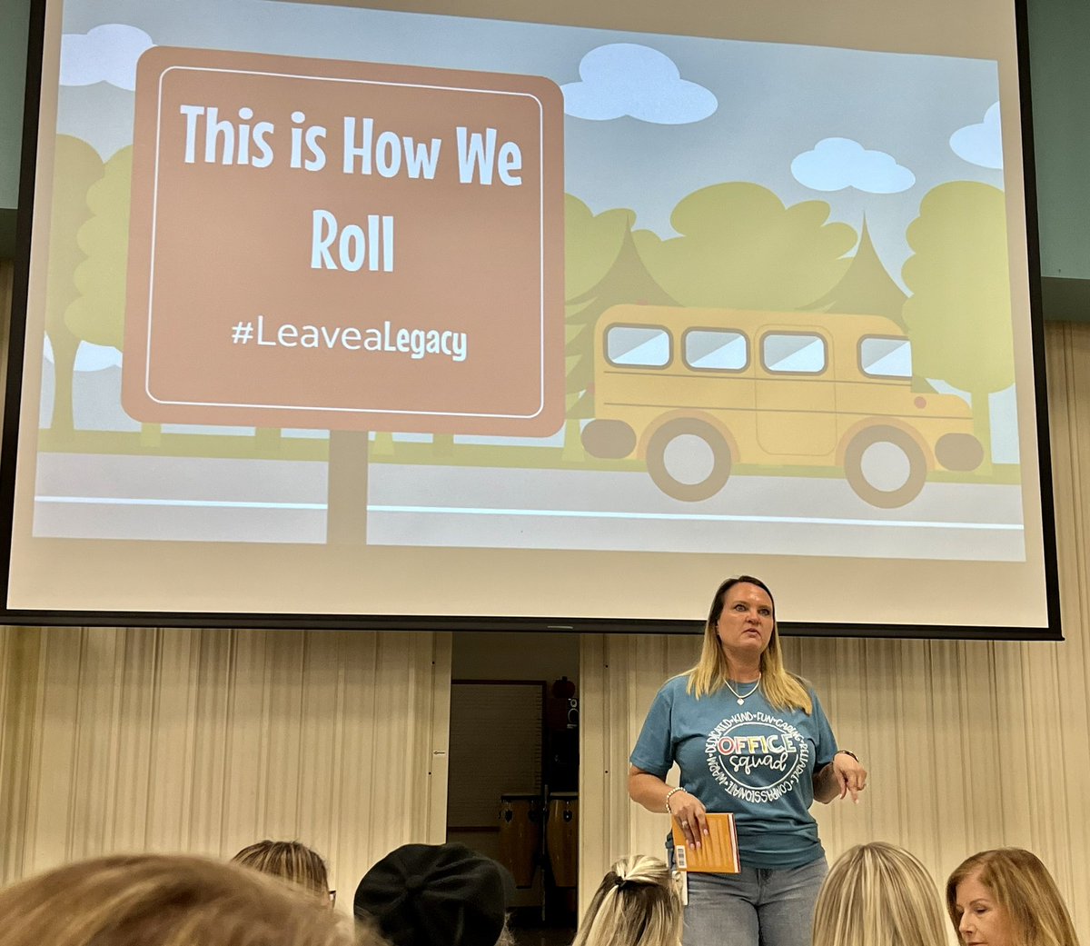 “Positive energy and positive people create positive results.” (From The Energy Bus by Jon Gordon.) Lots of positive energy from the <a href="/Sewell_Seahawks/">Sewell Elementary</a> staff to start off the ‘23-‘24 school year! #LeaveaLegacy  #TheGISDEffect