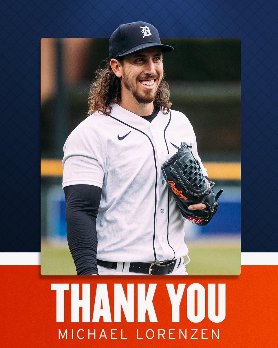 tigers's tweet photo. Thank you, @Lorenzen55. Best of luck in Philly. https://t.co/RzYUHunhwP