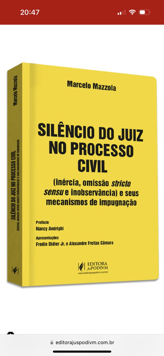 Livro novo na praça! São ideias desenvolvidas a partir do pós-doutorado na UERJ. O livro foi prefaciado pela Min. Nancy Andrighi, do STJ, e conta com apresentações de Fredie Didier Jr. e Alexandre Câmara . O posfácio foi assinado por  Humberto Dalla . Já à venda na JusPodivm.