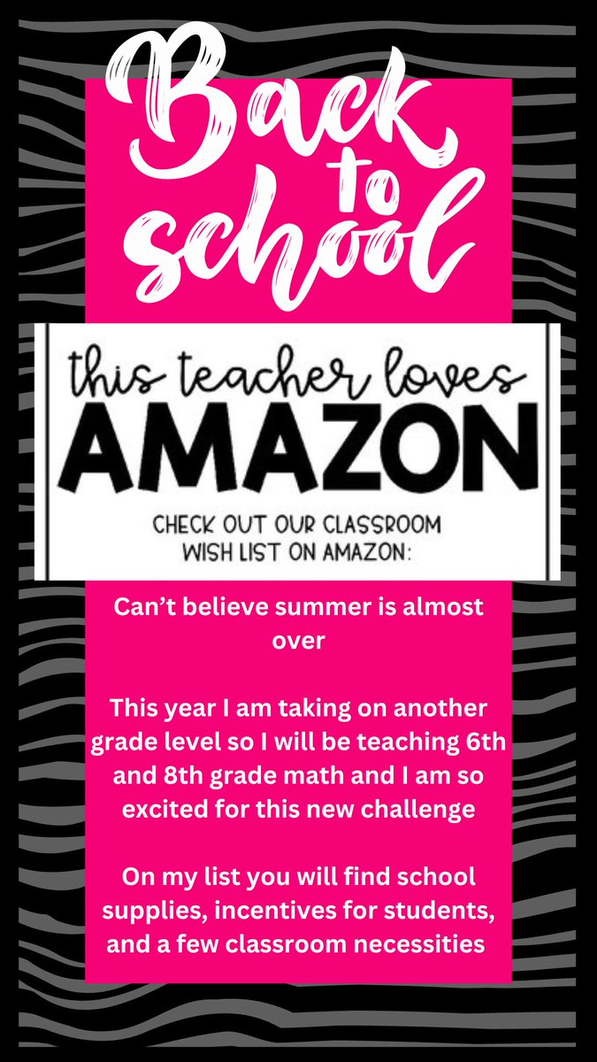 mselovesmath's tweet photo. ➡️https://t.co/GmsmRln7Aa⬅️
#amazon #AmazonWishList #teacher #teacherlife #TEACHers #teachersoftwitter #clearhthelist https://t.co/0xR5rNEnga