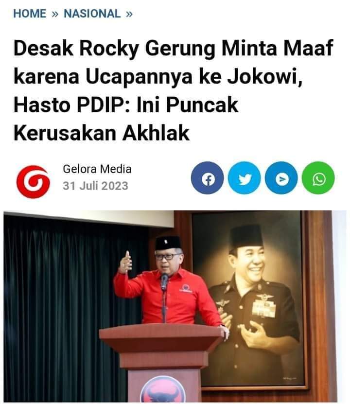 Puncak kerusakan akhlaq itu MERAMPOK UANG RAKYAT alias KORUPSI, MENGHINA AGAMA, JUDI,ZINAH, BERBOHONG