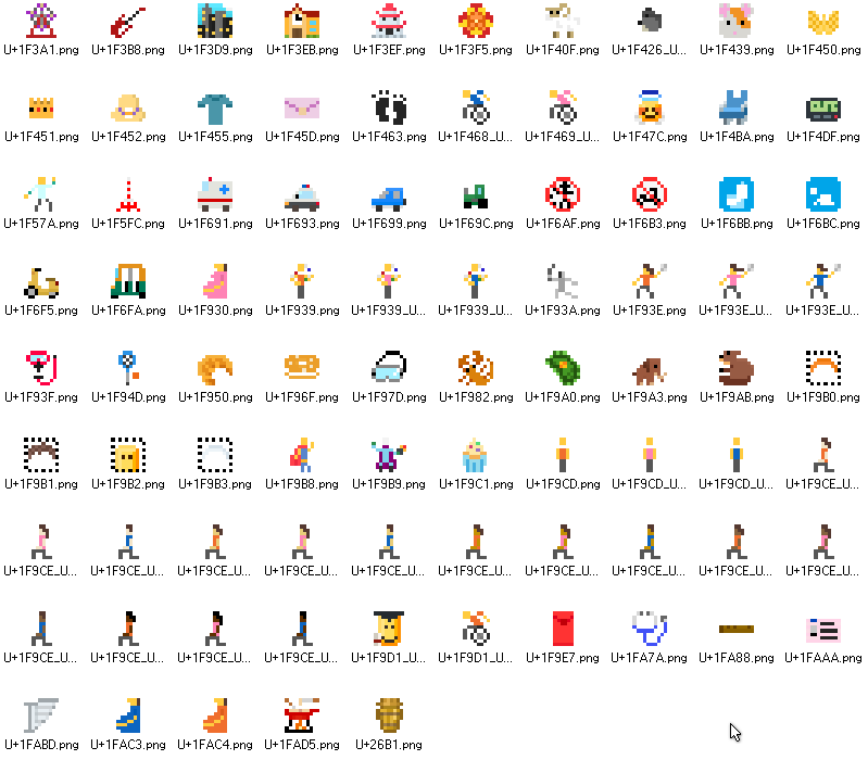 _xexxa_'s tweet photo. SerenityOS emoji update (July 2023):
» After 3 months without new emoji we are back.
» 82 emoji added (77 by me, 2 by @squeek502 and 3 in collaboration between me and @squeek502)
» 3 improved emoji (by me)
» Only 280 emoji missing now (not including skin tone modifier variants) https://t.co/PxEN2mEZoV