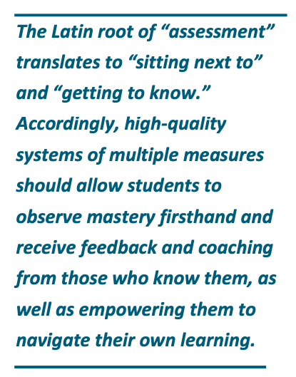 Rereading NGLC's Report 12 on Assessment Design for Broader, Deeper Competencies. Sharing this golden quote. @andrewcalkins #myways