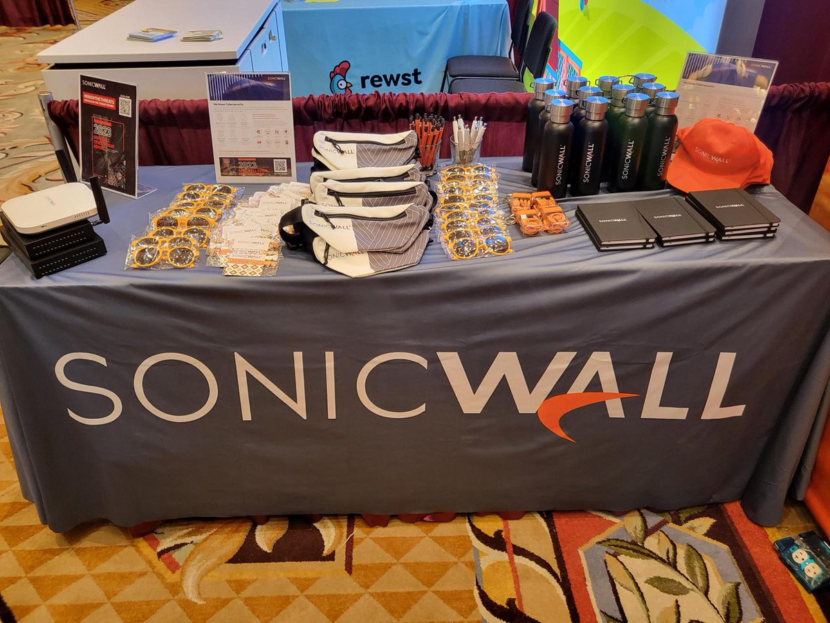 SonicWall's tweet photo. The SonicWall team can't wait to connect with our partners at #ChannelCon 2023. Stop by booth #719 to chat with our #cybersecurity experts, discover our #BoundlessCybersecurity portfolio, unlock new opportunities for your business growth & get the chance to win some prizes! https://t.co/FqEMz1nbMK