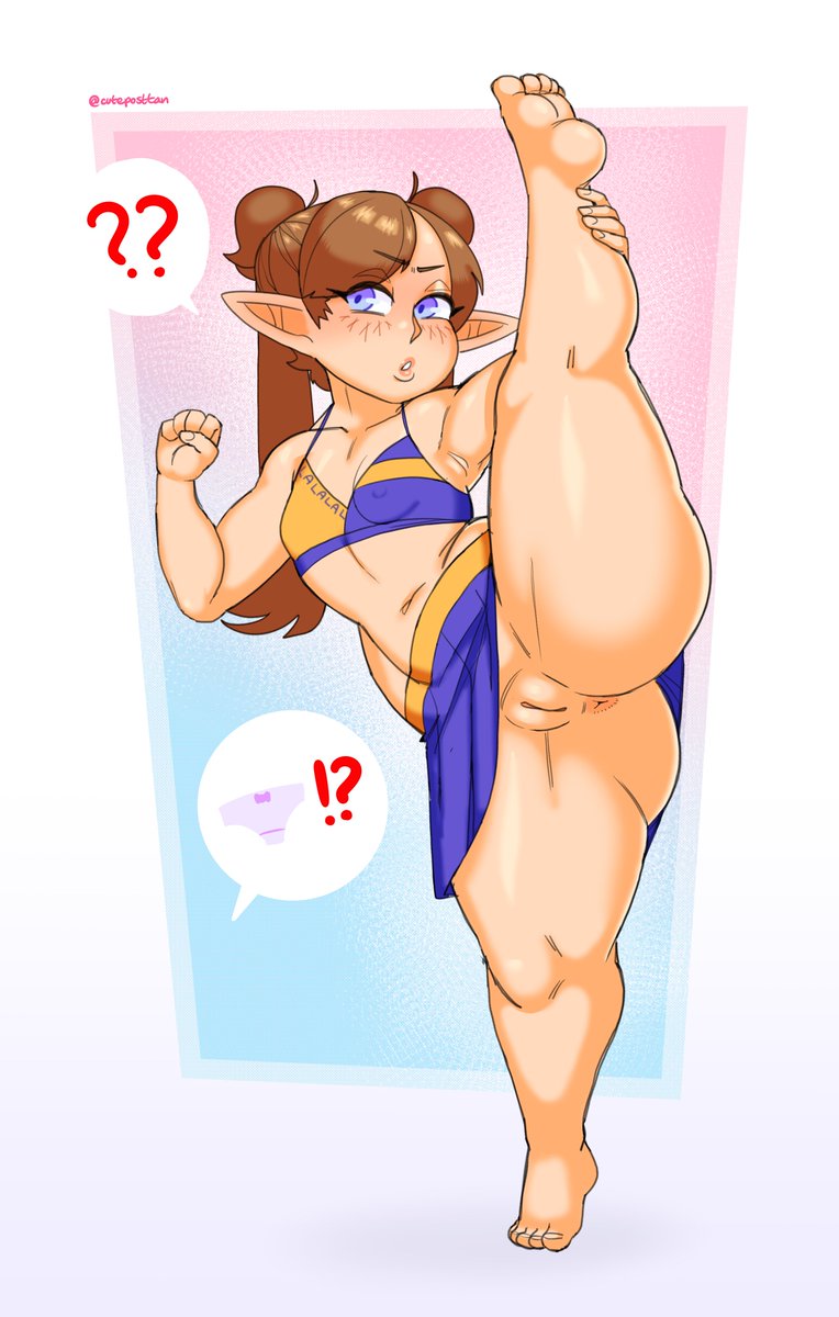 cuteposttan's tweet photo. "let's get excited...! i'm cheering for you...!!" 📣💜😆
#ffxiv #ffxivnsfw #lalafell #shortstack #ララフェル #チアガール #ノーパン #ふともも https://t.co/MShfQf6KjC