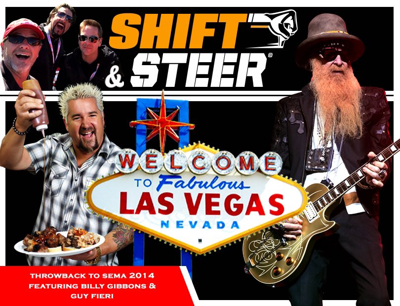 As we head towards our milestone Episode 400 we present episode 399.5 a throwback to our first big <a href="/semashow/">SEMA Show</a> live event in 2014 with guests <a href="/BillyFGibbons/">Billy F Gibbons</a> and <a href="/GuyFieri/">Mayor Guy Fieri</a> 
<a href="/ShiftSteerMedia/">Shift and Steer</a>