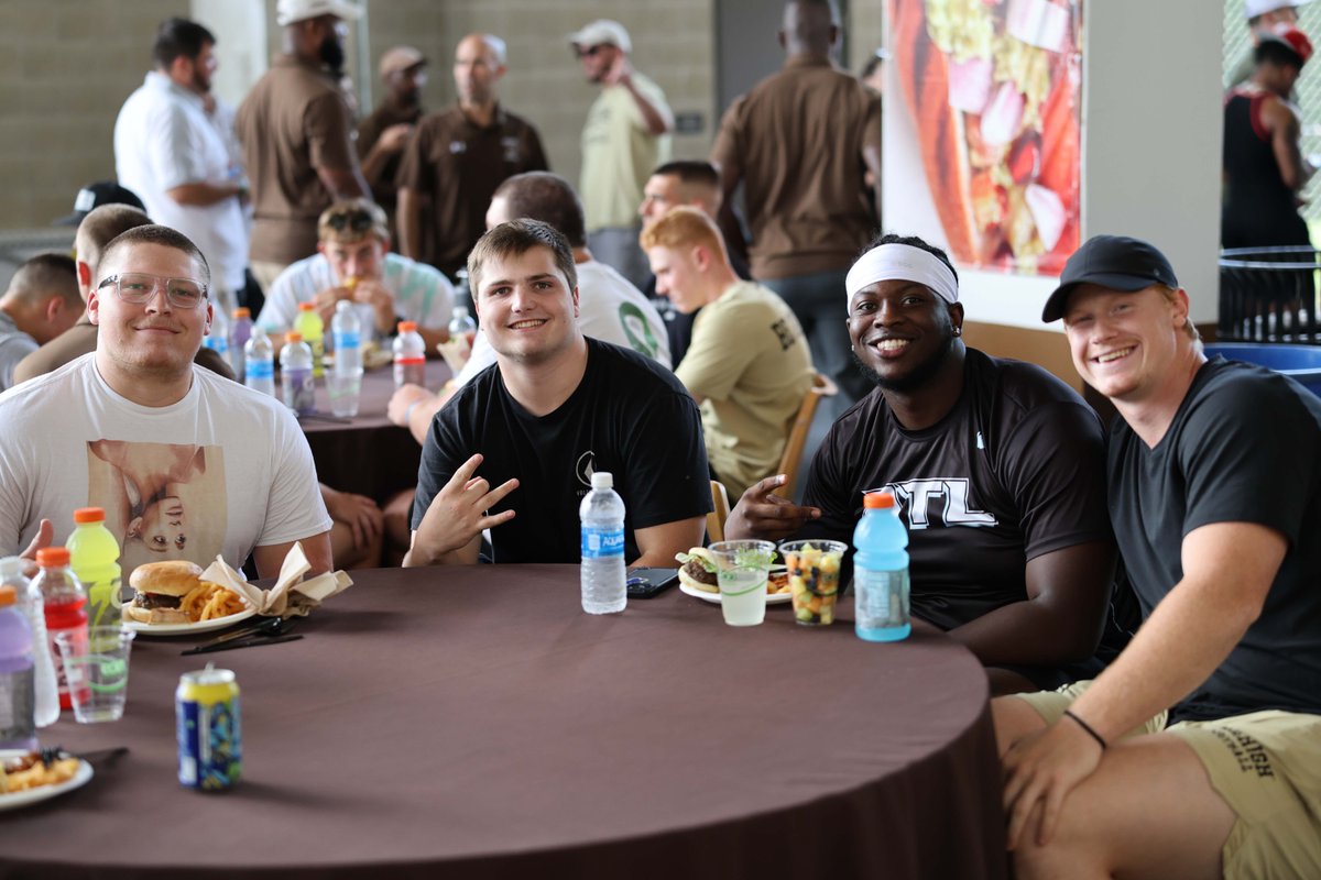 LehighFootball's tweet photo. Kicked off preseason camp with a cookout for team and support staff  at Goodman Stadium.

#GoLehigh #TheNest ⛰️🦅 https://t.co/TxRPAdL5MY