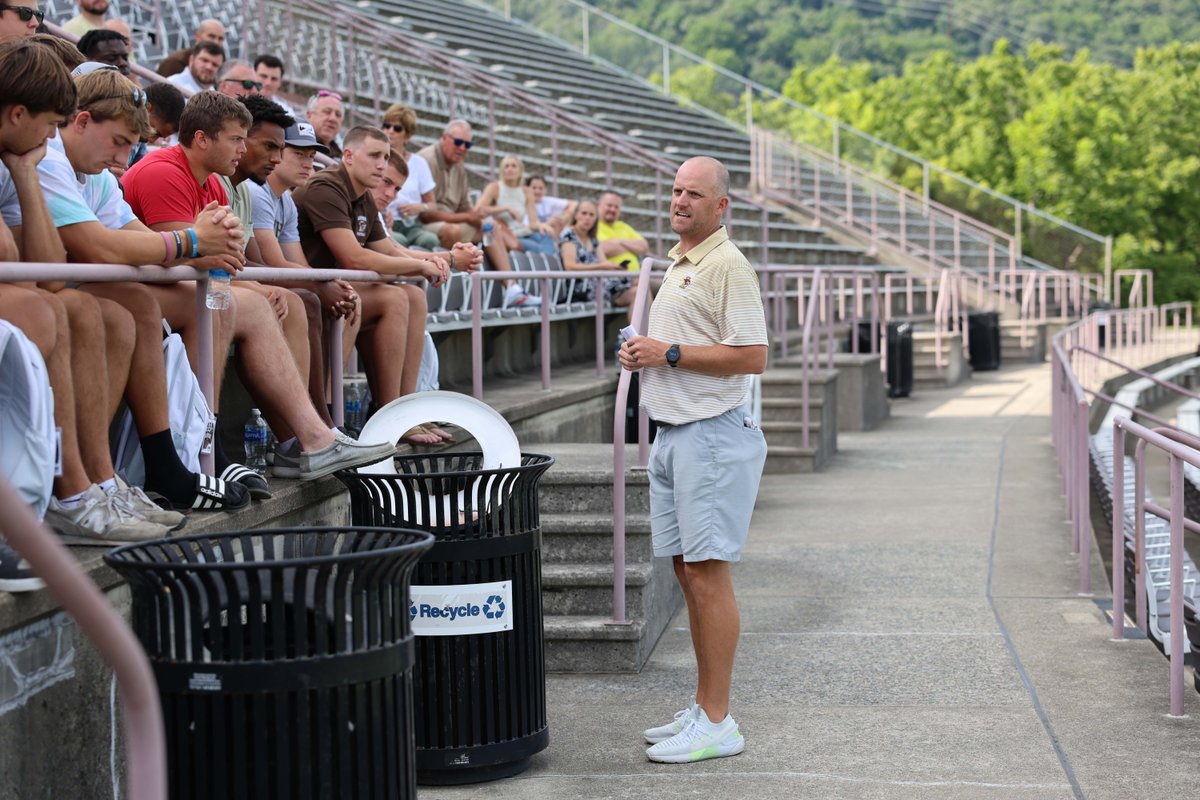 LehighFootball's tweet photo. Kicked off preseason camp with a cookout for team and support staff  at Goodman Stadium.

#GoLehigh #TheNest ⛰️🦅 https://t.co/TxRPAdL5MY