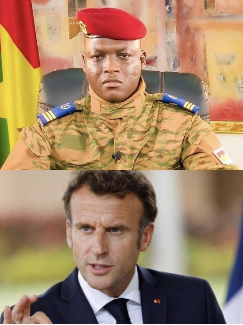 VanessaOrtizz's tweet photo. Sin mucho protocolo, Ibrahim Traoré responde al presidente francés “Señor Macron, cualquier intervención militar en Níger será considerada una guerra contra todos nosotros. Esto no es una advertencia sino una acción que verá con sus propios ojos” 

Es el Líder más joven del mundo https://t.co/4LmQg6v2ox