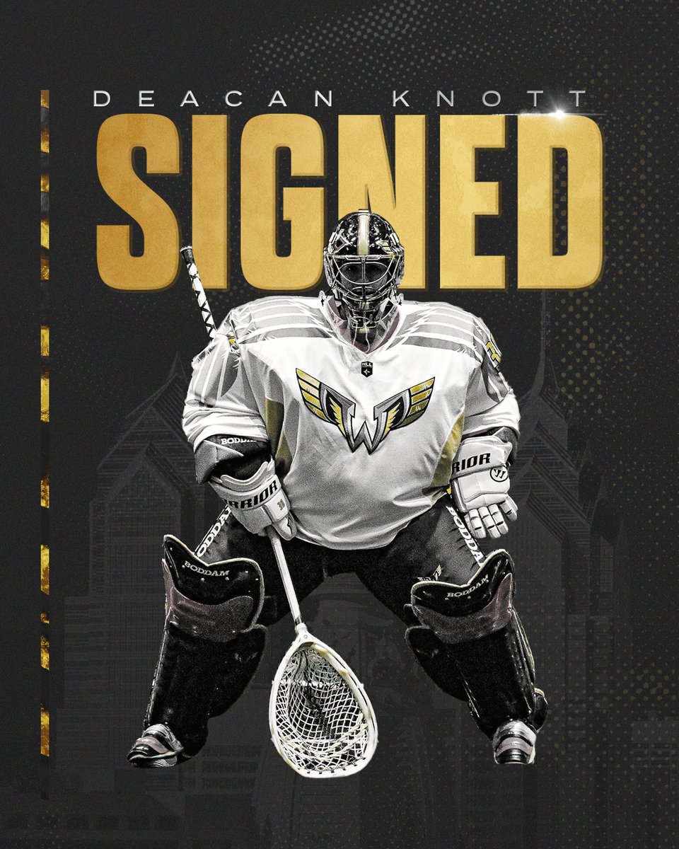 OFFICIAL: We have signed goaltender <a href="/deacanknott/">Deacan Knott</a> to a 1-year deal!
Welcome to the NLL, Deacs! #WingsLax