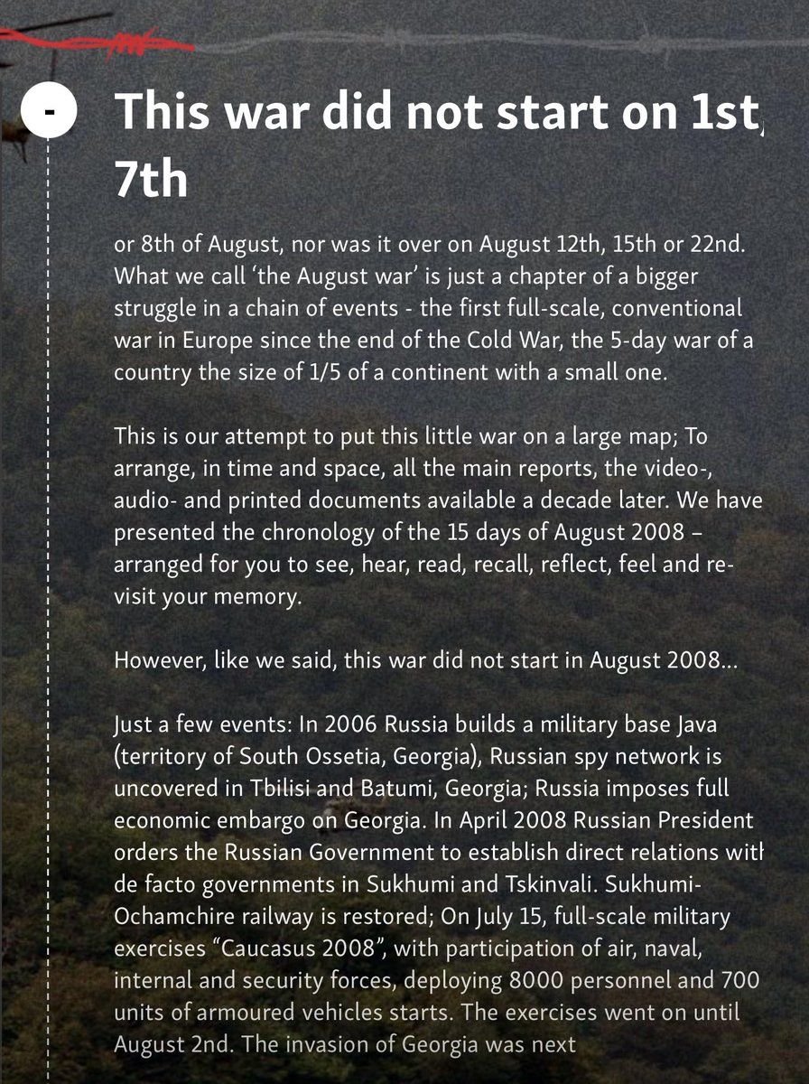KChumbadze's tweet photo. 🧵Next Monday marks 1️⃣5️⃣th anniversary of #Russia🇷🇺’s military #aggression agnst #Georgia🇬🇪.
🇬🇪This was 1️⃣st act of aggression in XXIc. #Europe w/its conventional & hybrid nature, pattern of which was later applied in🇺🇦 in2014 &2022.
Indeed, #Aug2008War started much earlier.
👇 https://t.co/WjTuiBtsRN