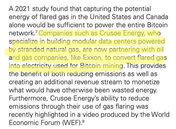 BitcoinMagazine's tweet photo. JUST IN: One of the worlds largest accounting firms KPMG says data centers powered by natural gas are partnering with companies like Exxon to mine #Bitcoin

This creates "an additional revenue stream to monetize what would have otherwise been wasted energy." https://t.co/XzivogyTNo