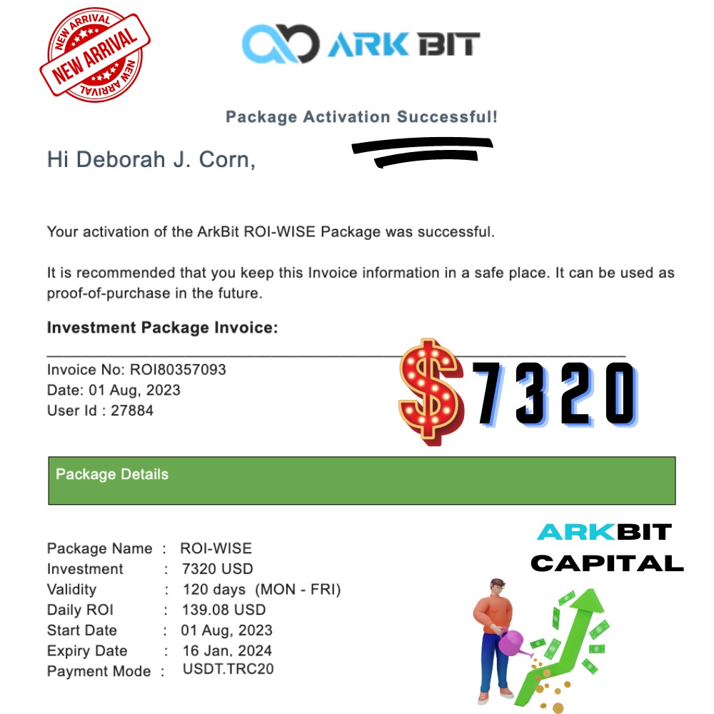 MalmAstrom's tweet photo. Let's welcome new arrivals for today 😉🤗

Deborah J 
Investment : $7320
Daily ROI : $139
Total returns : $16689

Carmen Cabot 
Investment : $6840
Daily ROI : $130
Total returns : $15595

Don't wait, register now 🫵🫵 https://t.co/XVYREuQYFt

#arkbitcapital #arkbit #TeamRowell https://t.co/j58u18eSto