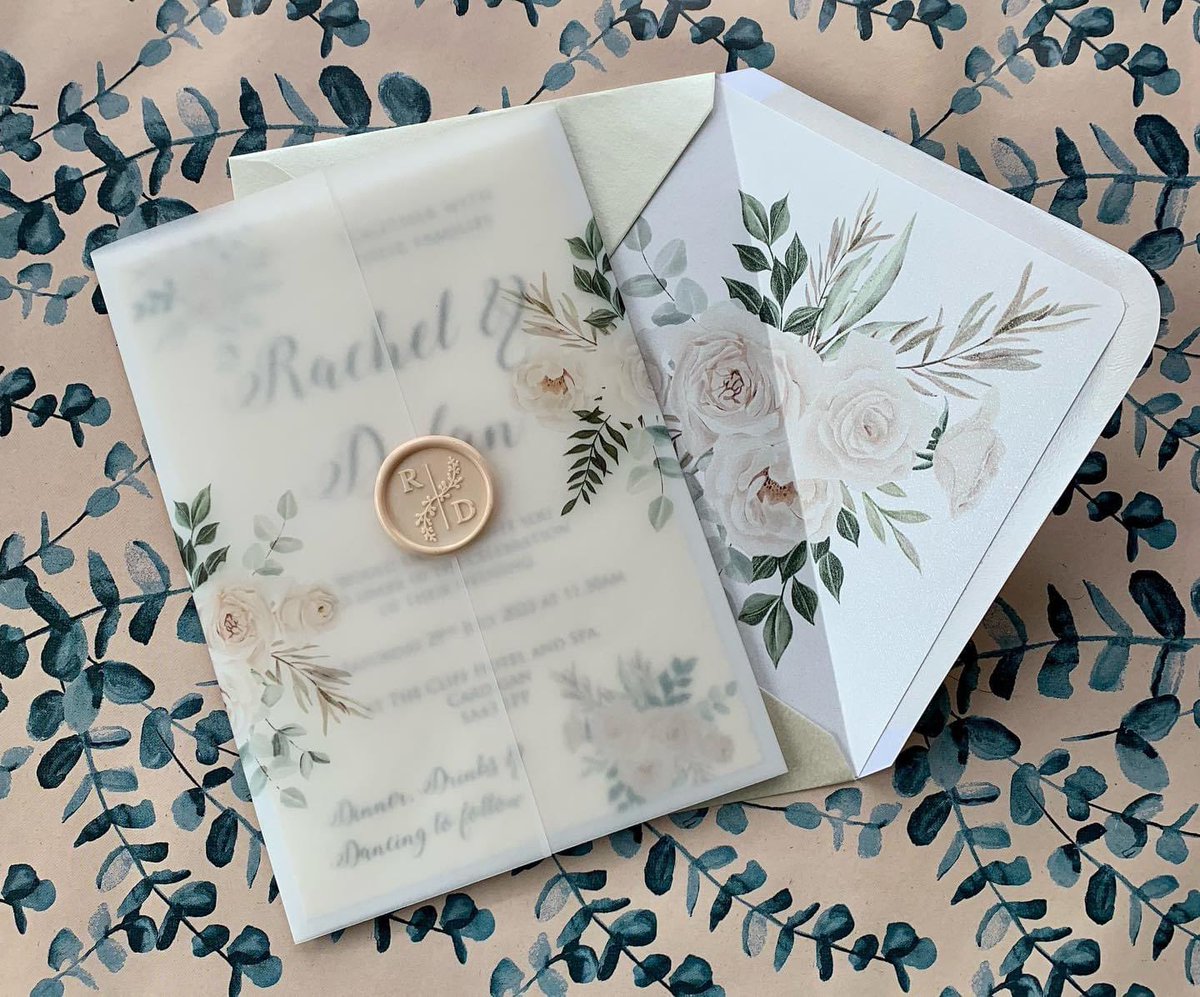 EmmaRWeddings's tweet photo. ❤️ I had the pleasure of creating a range of stationery for a lovely couple over the weekend! 
How stunning is the floral print on vellum over their invitations, followed through with the order of services and all the on the day stationery! 

https://t.co/XYx3ARxDUg

#Wedding 🥂 https://t.co/VcpZextRnF