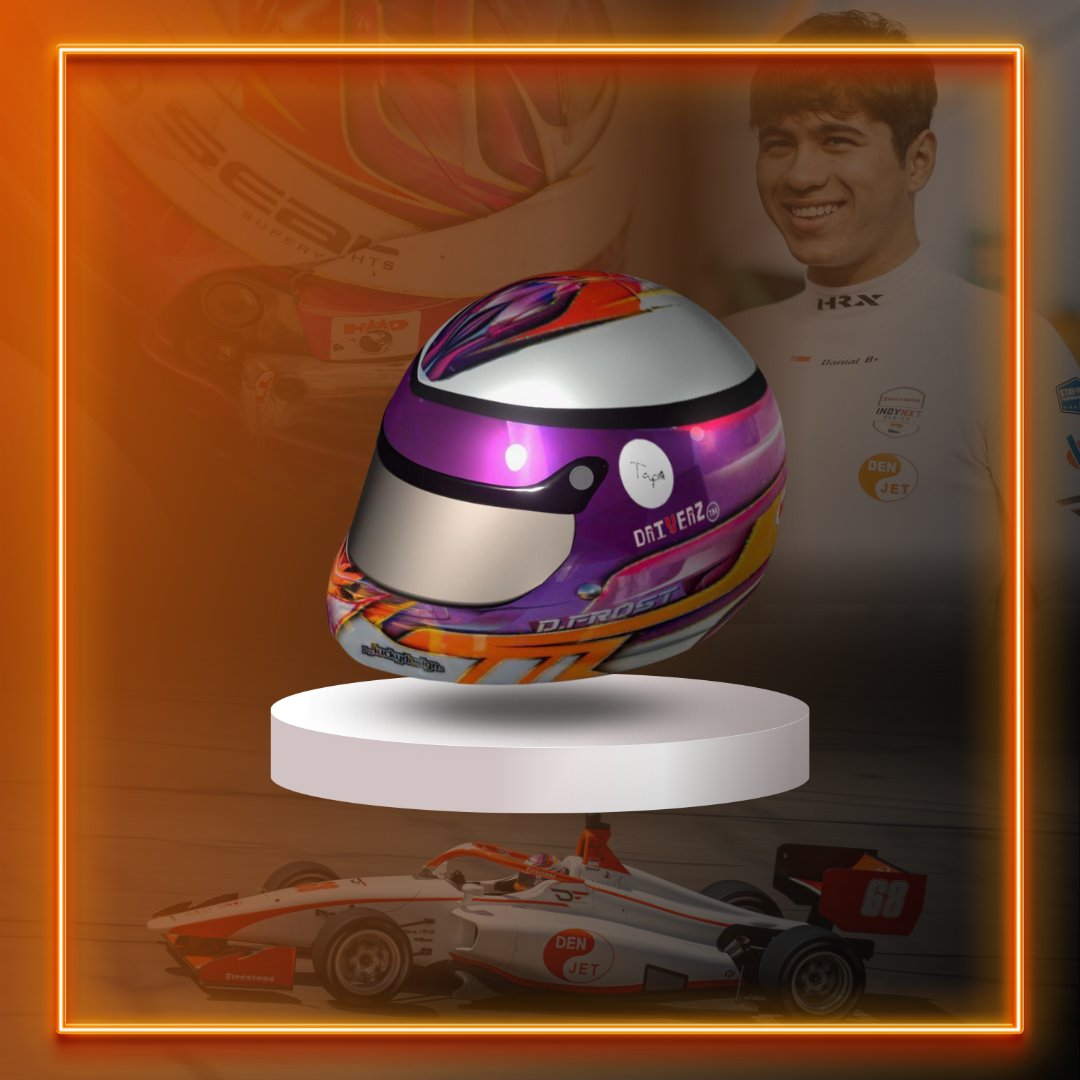 Huge thanks to @driverznft for the custom helmet NFT! Together we will be doing a signed race-worn glove giveaway for the Nashville race this weekend! Keep an eye out for information on how to enter! #VroomVroom

#DanialFrost / <a href="/indycar/">NTT INDYCAR SERIES</a> / <a href="/hmdmotorsports/">HMD Motorsports</a> / <a href="/indynxt/">INDY NXT by Firestone</a>