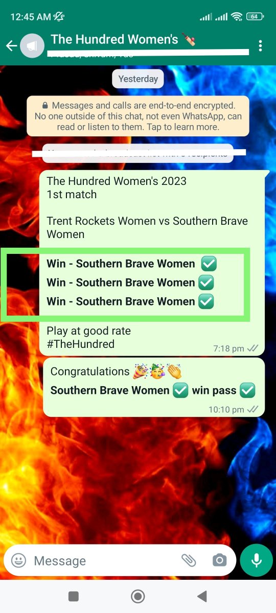 theDcricket2O's tweet photo. Congratulations 🎉🥳👏
Southern Brave Women ✅ win pass ✅
Surrey Jaguars ✅ win pass ✅
Galle Titans ✅ win pass ✅

For match Reports
WhatsApp - https://t.co/iheC8HY3dp

#LPL2023 #GT20Canada #TheHundred #TRvsSB #CricketInsider https://t.co/3uV6BbwSKU