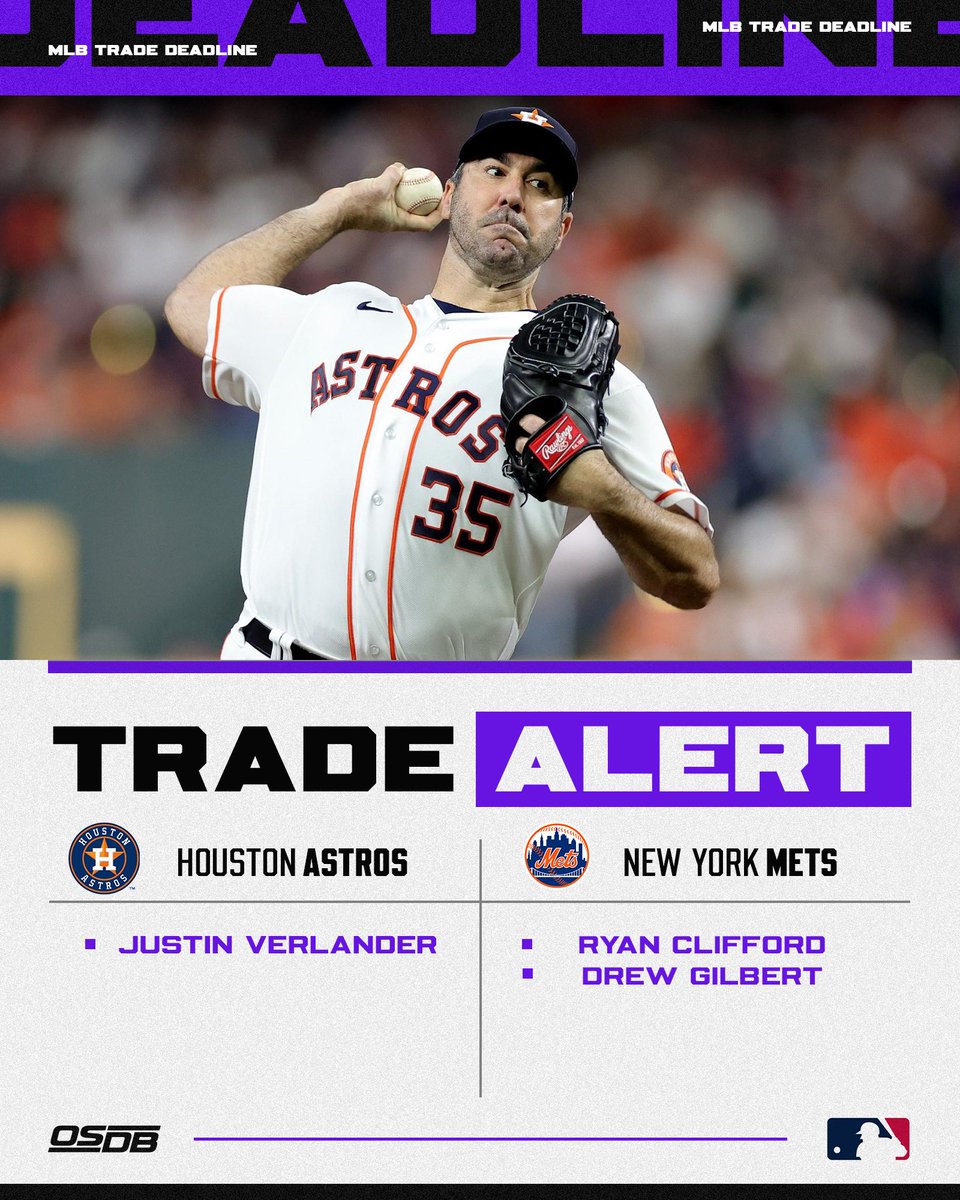 BREAKING: The Mets have traded Justin Verlander to the Astros 😳
