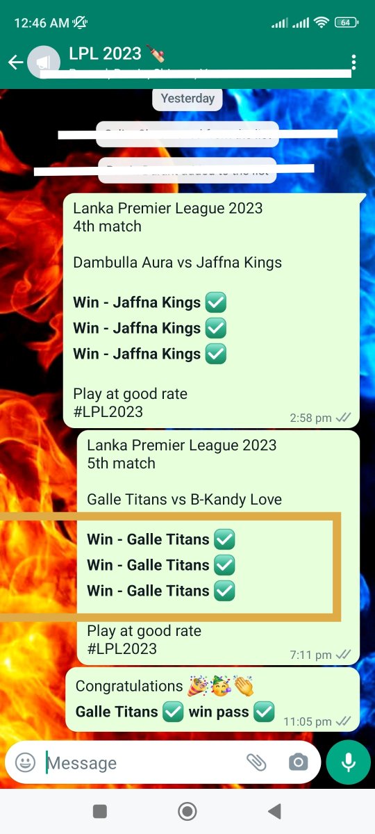 Crick365's tweet photo. Congratulations 🎉🥳👏
Southern Brave Women ✅ win pass ✅
Surrey Jaguars ✅ win pass ✅
Galle Titans ✅ win pass ✅

For match Reports
WhatsApp - https://t.co/7e3xqUIw0t

#LPL2023 #GT20Canada #TheHundred #TRvsSB #Cricket #WIvsIND https://t.co/wrY8YDL6Ct