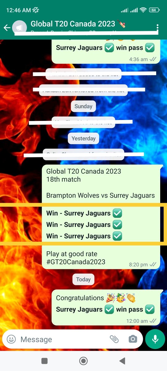 Crick365's tweet photo. Congratulations 🎉🥳👏
Southern Brave Women ✅ win pass ✅
Surrey Jaguars ✅ win pass ✅
Galle Titans ✅ win pass ✅

For match Reports
WhatsApp - https://t.co/7e3xqUIw0t

#LPL2023 #GT20Canada #TheHundred #TRvsSB #Cricket #WIvsIND https://t.co/wrY8YDL6Ct