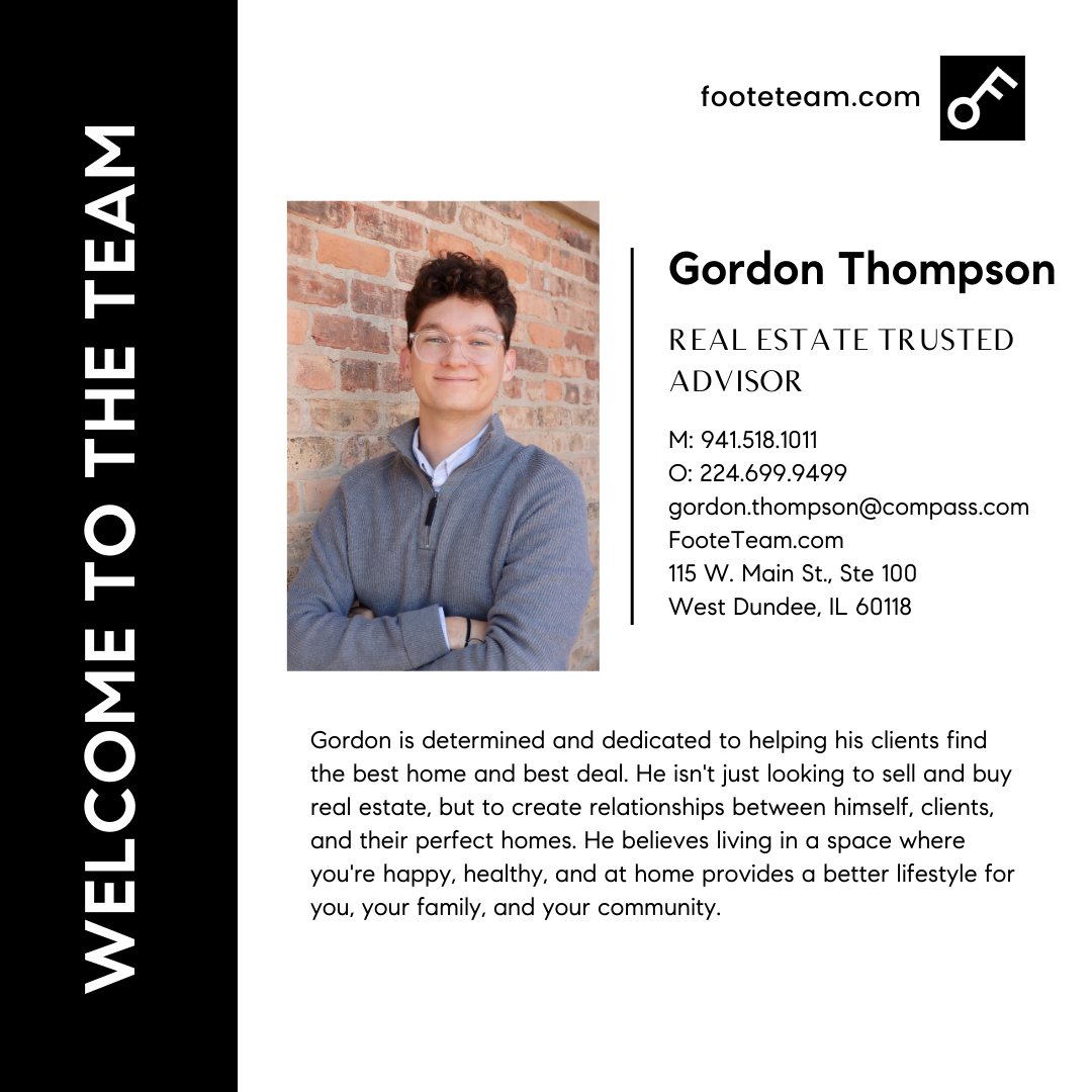 AmyFooteRealtor's tweet image. 🎉 We're thrilled to extend a warm welcome to Gordon Thompson, our newest addition to The FOOTE Team @ Compass! 🏡🔑 Let's make your homeownership dreams a reality with Gordon on our side! 🌟 #WelcomeToTheFOOTETeam #CompassRealty #NewTeamMember #RealEstatePro