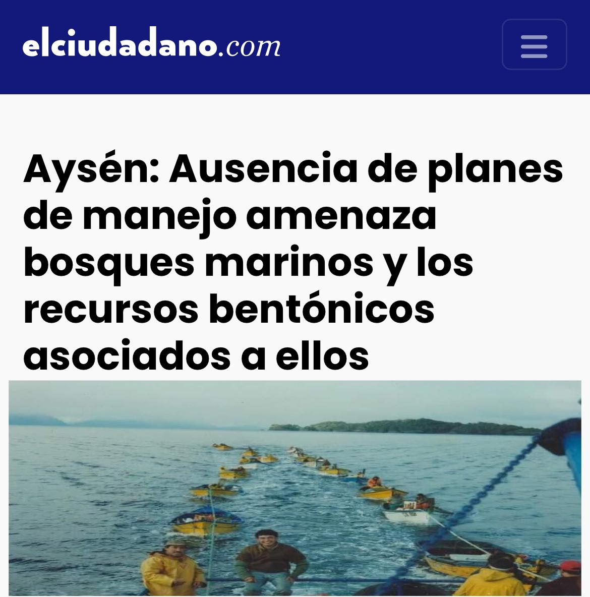 #Aysén | 
Buzos y pescadores reconocen ausencia de planes de manejo que pone en amenaza los #bosquesmarinos y recursos bentónicos asociados que sostienen economías locales en la #patagonia. 

Un temazo a resolver @julio_salas @SubpescaCL @andreagoreaysen

elciudadano.com/medio-ambiente…