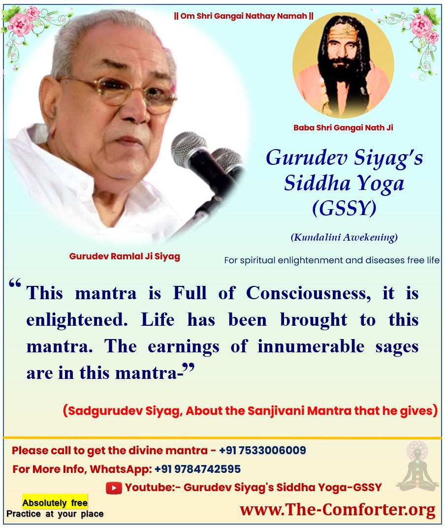 #InternationalYouthDay23 Gurudev Siyag’s SiddhaYoga AutomaticYogaForAll Meditation kundalini awakening Holistic Healing Cure Diseases addiction Due Development Divine TransformationOfHuman Bliss Becoming Being Complete form TrueSelf Self Realisation the-comforter.org #GSSY