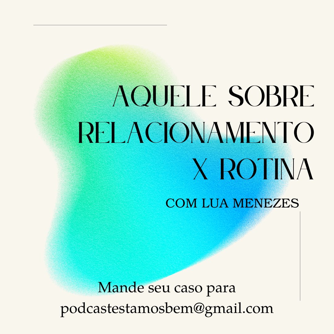 No começo tudo é lindo mas depois vem os boletos, a louça suja e o pijama rasgado 😅 Como sustentar uma relação feliz mesmo com os BOs do dia a dia? A convidada da semana é a @lascivaluaaa e a gente quer ouvir teu caso! Escreve para podcastestamosbem@gmail.com