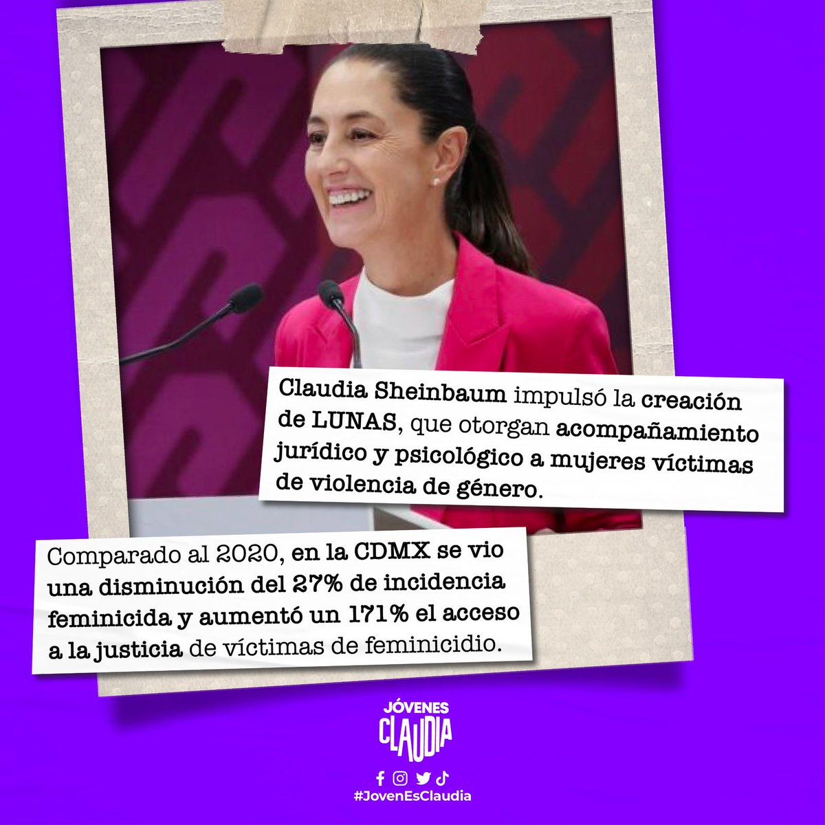 Y la Jefa #YaLoHizo.
El #EdoMex es una de las entidades con más incidencia en materia de violencia de genero, por ello es necesario replicar los logros de nuestra <a href="/Claudiashein/">Claudia Sheinbaum Pardo</a>, para que las mujeres puedan vivir libres y sin temores

#JovenEsClaudia
#EsTiempoDeMujeres
#EsClaudia