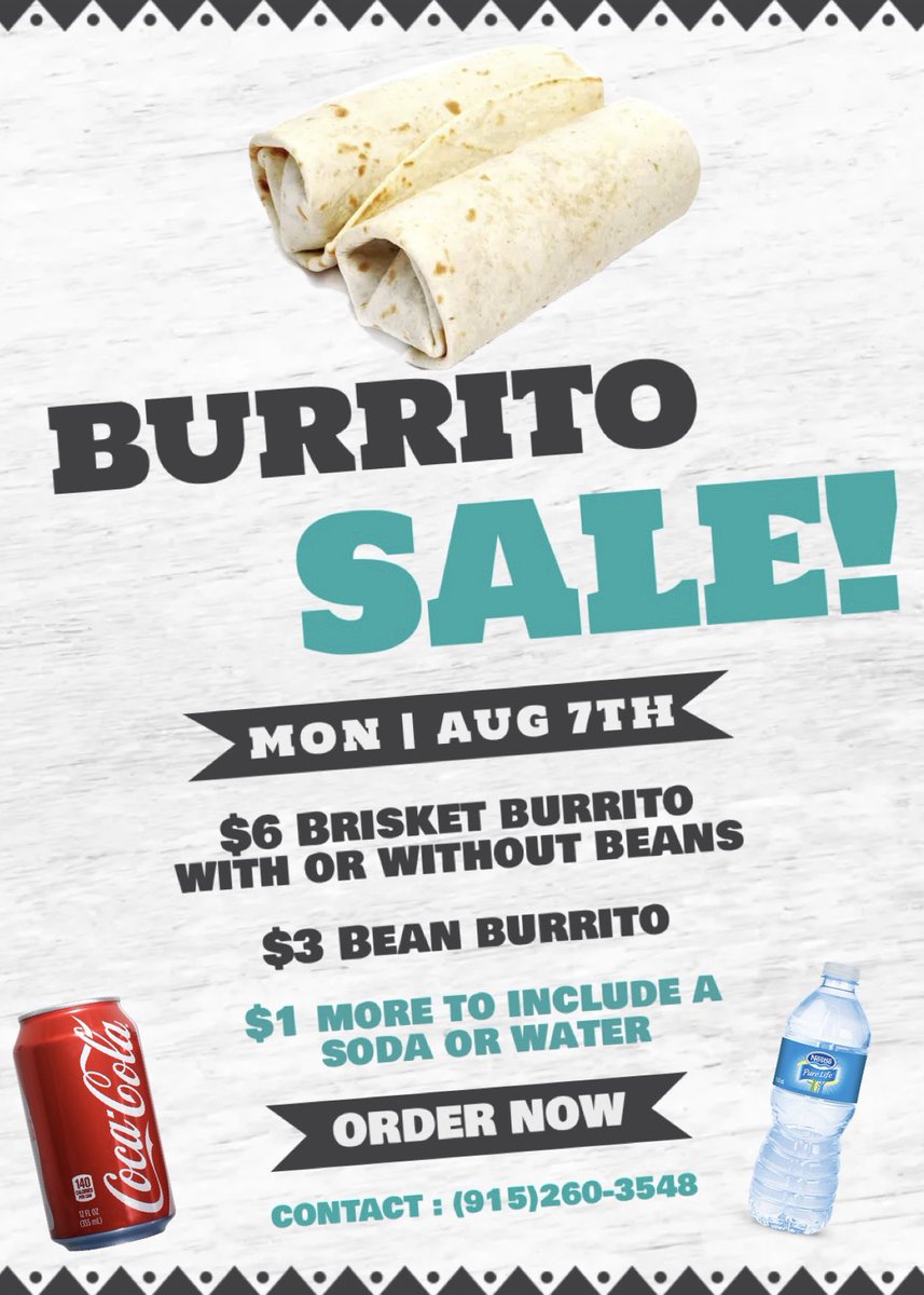 HalfStep_'s tweet photo. Hello everyone I’m having a burrito sale for this Monday! Unfortunately due to another hospital stay I was out of work for a week. So due to another round of upcoming dr appointments I’m raising some money to be able cover my lost wages. HMU if you’re interested! https://t.co/blueQwdBhj