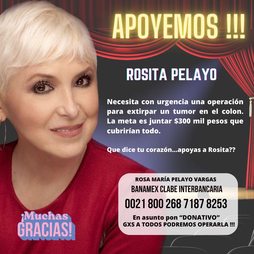 Horacio Villalobos (@horacitu) on Twitter photo Comunidad: Mi querida amiga <a href="/RositaPelayo/">RositaPelayo</a> necesita reunir está cantidad con urgencia para una operación.
Vamos a ayudarla por favor.
*Se agradece también retuit Comunidad: Mi querida amiga <a href="/RositaPelayo/">RositaPelayo</a> necesita reunir está cantidad con urgencia para una operación.
Vamos a ayudarla por favor.
*Se agradece también retuit