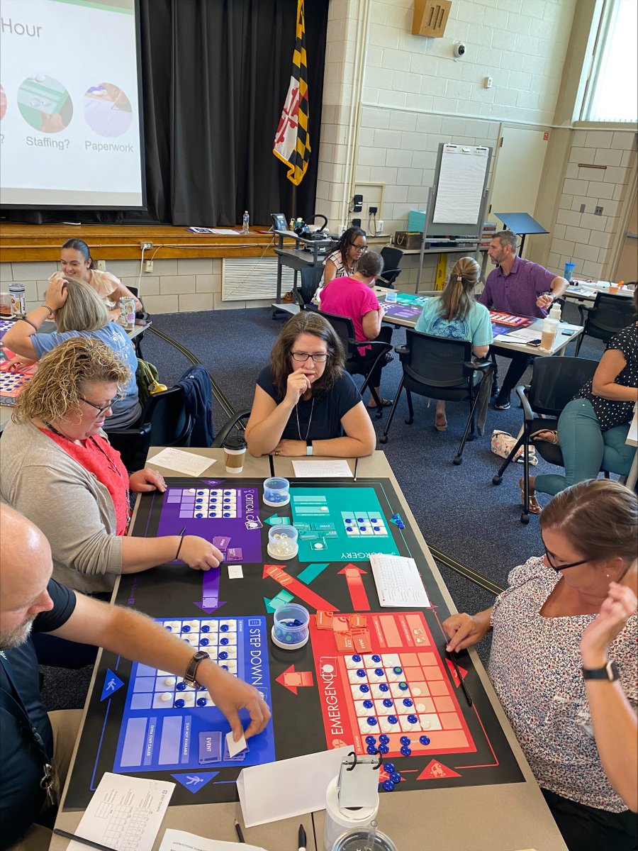 OMMNAACPS's tweet photo. OMMN Leadership Team takes on Friday Night at the ER! ⚠❗🚩 #BetterTogether Thanks for giving us a new perspective on decision making and systems thinking @AACPS_PGD https://t.co/wn9PFUZ7PU