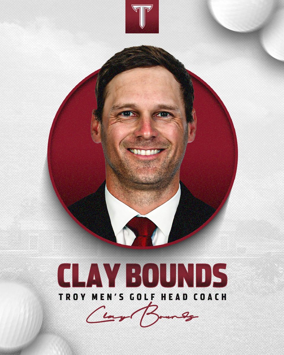 We're excited to welcome Clay Bounds to the Troy Family as our new head coach!

📰 - TroyTrojans.com/ClayBounds

#SharpenTheSword | #OneTROY ⚔️⛳️