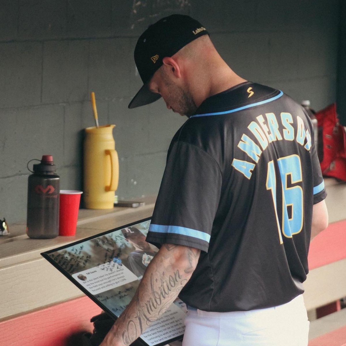 FlLakers's tweet photo. From your first pitch to your last a thank you isn’t enough. 

Your play was special but your heart and soul took it to the next level. We are simply better because of your time here. 

All of us wish you the best of luck as you head south, we love you brother 🫡

@B_Anderson23 https://t.co/hbMKYctYmn