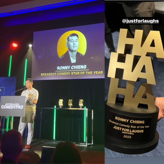 Jeff B. Cohen (@jeff_b_cohen) on Twitter photo Kudos to the great <a href="/ronnychieng/">Ronny Chieng</a> on being awarded Breakout Comedy Star of the Year at the <a href="/justforlaughs/">JUST FOR LAUGHS</a> Festival in Montreal. Go Ronny Go! Kudos to the great <a href="/ronnychieng/">Ronny Chieng</a> on being awarded Breakout Comedy Star of the Year at the <a href="/justforlaughs/">JUST FOR LAUGHS</a> Festival in Montreal. Go Ronny Go!