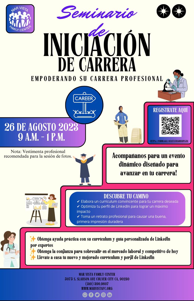 marvistafc's tweet photo. Join Us for a Career Workshop! 🤩📝 
• August 26, 2023 
• 9AM - 1PM
• Sign Up Here! 📲 https://t.co/uvJKHruFyu https://t.co/lPYRU7MmtU