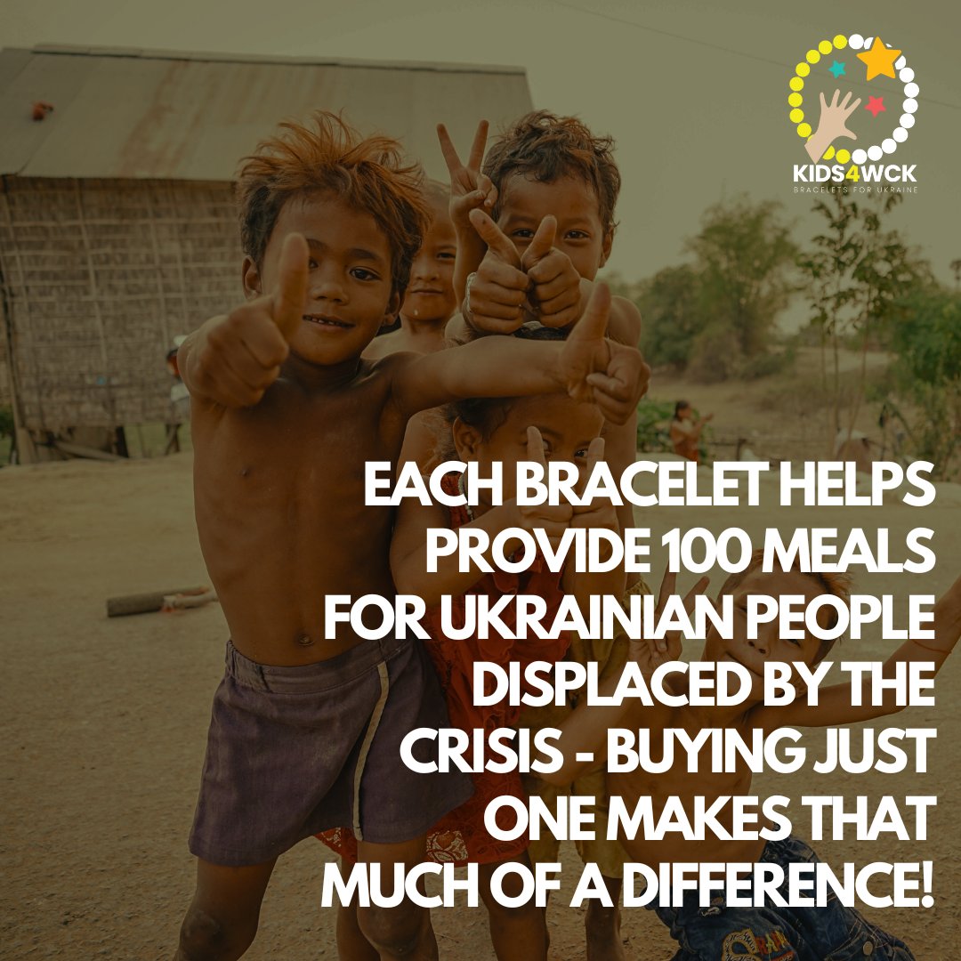 Purchasing a bracelet today, means you can make a difference tomorrow! 
.
.
#bracelet #difference #meals #helpothers #Kids4WCK #Kidsforukraine #WCK #Worldcentralkitchen #Chefsforukraine