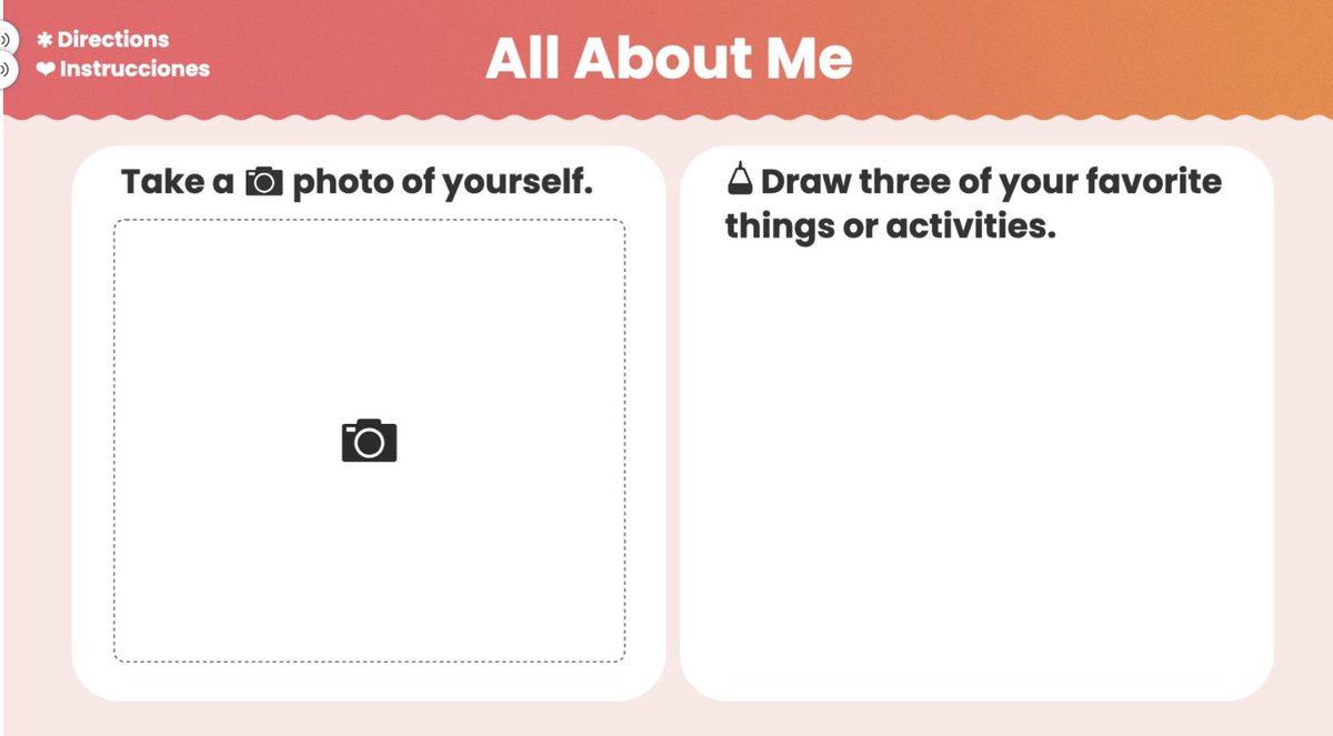 Have students share All About Me during the first few weeks of school on Seesaw! 💻 

💙 Learn about students! 
💙 Students can practice using Seesaw! 
💙 No-prep for you!

Grab this template here ➡️ app.seesaw.me/#/activities/l…
