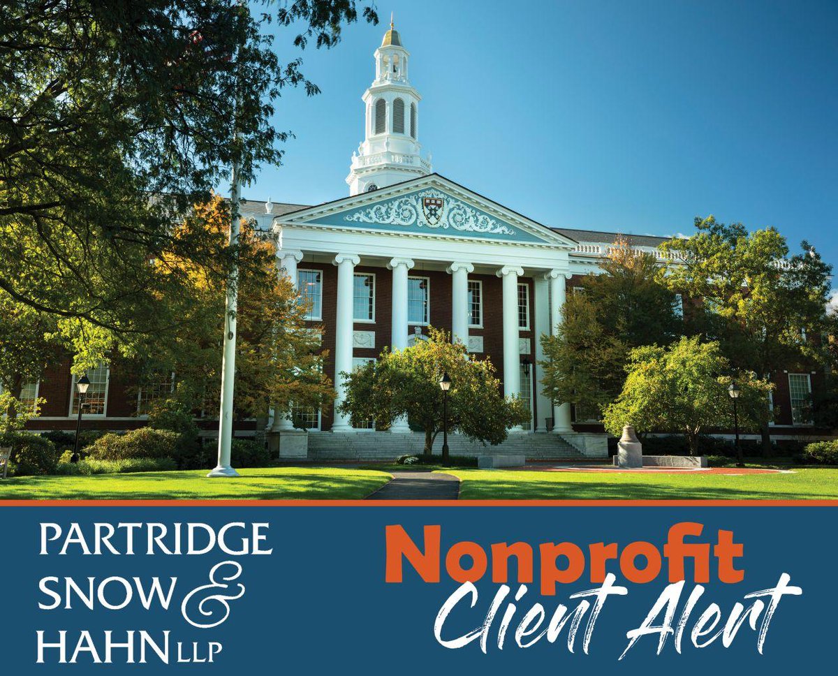 sawyer_j's tweet image. The U.S. Department of Education has launched a civil rights investigation into Harvard's legacy and donor admissions practices. Head to our Client Alert by Madeline Ursini and Elizabeth Manchester to learn more: ow.ly/LR08104PZoy

#Education #Nonprofit #ClientAlert #pshlaw