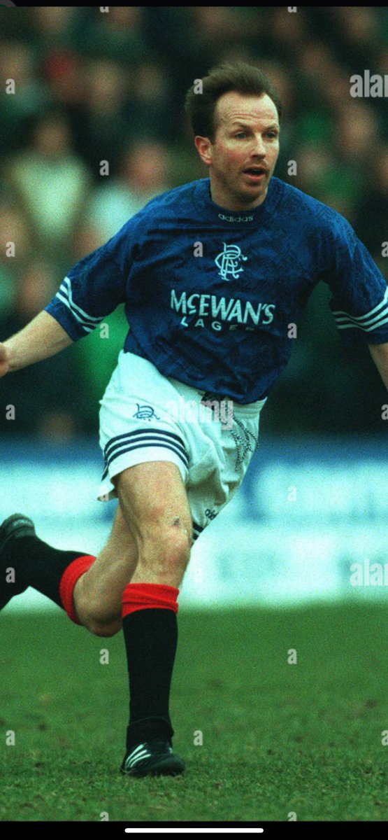 MatchwornStrip's tweet image. This absolute smasher arrived home tonight from @rangers_shirts_ 

Trevor Steven match worn and signed shirt from season 94/95. A truly iconic Rangers kit this one