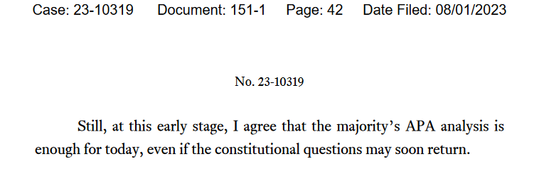gunpolicy's tweet photo. Judge Willett concurs, saying that the pistol brace rule likely also violates the Second Amendment. Stay tuned for more info! https://t.co/DQWMV17via