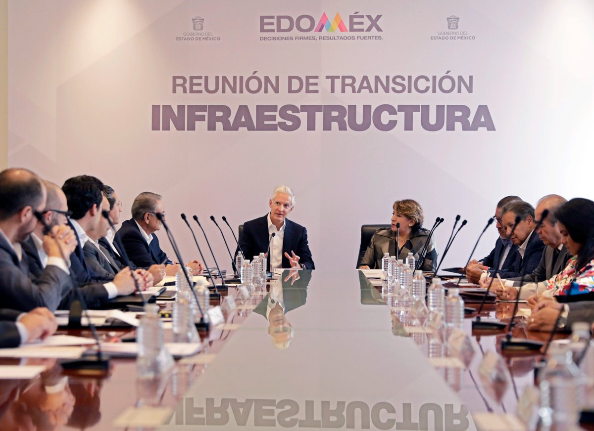 Tuvimos la tercera reunión de transición con la Gobernadora Electa, <a href="/delfinagomeza/">Delfina Gómez A.</a>. Tratamos el tema de Infraestructura.