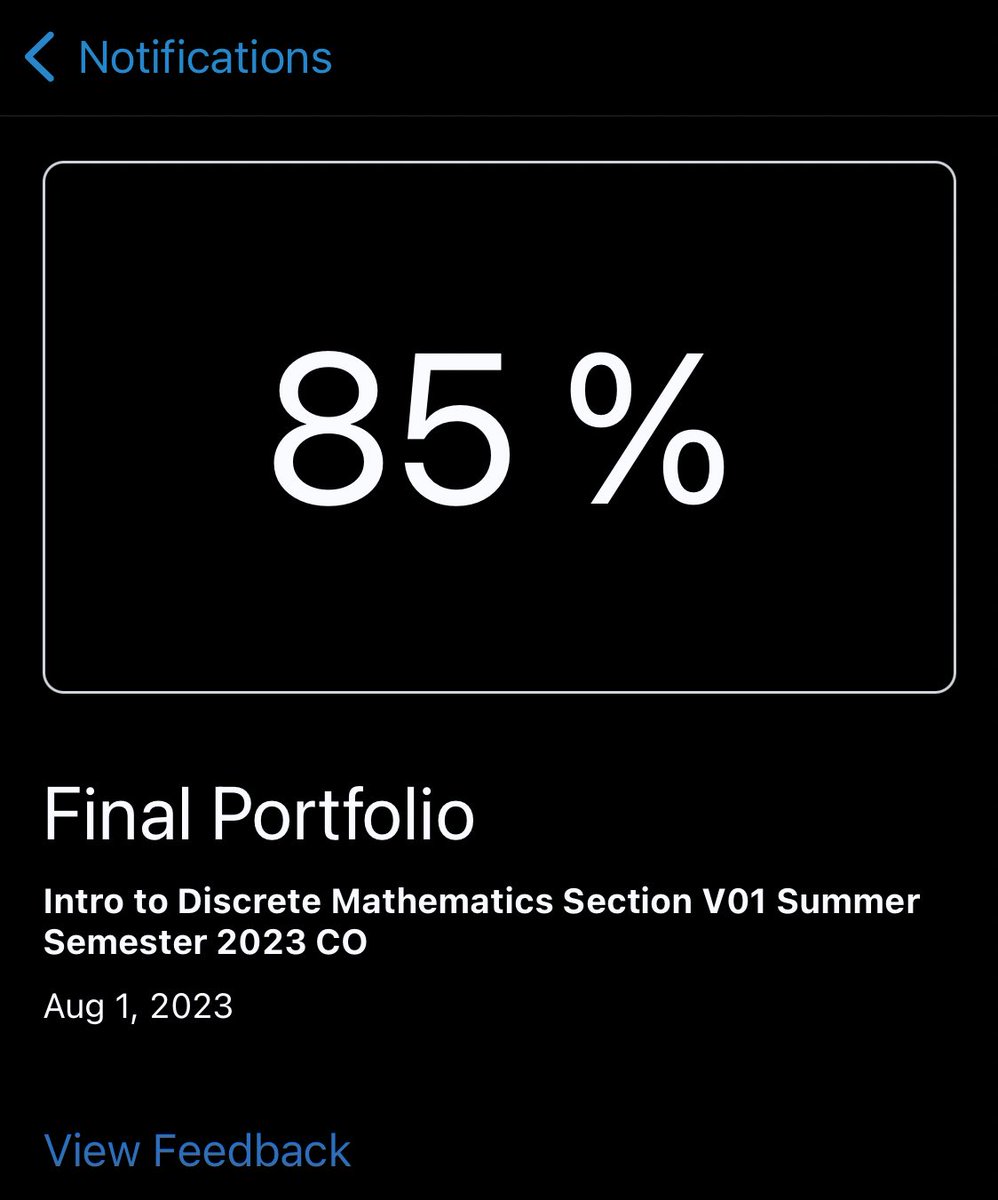 i got the highest discrete math final grade in my class :)