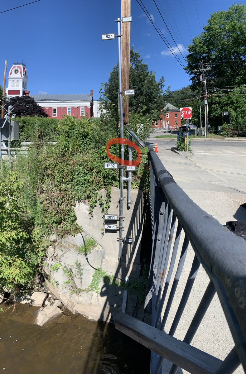 A little more perspective on last month’s flood level in Montpelier: someone put a new tag on the USGS flood level along the north branch. It tops both Irene and the 1992 ice jam <a href="/wcax/">Channel 3 News</a>