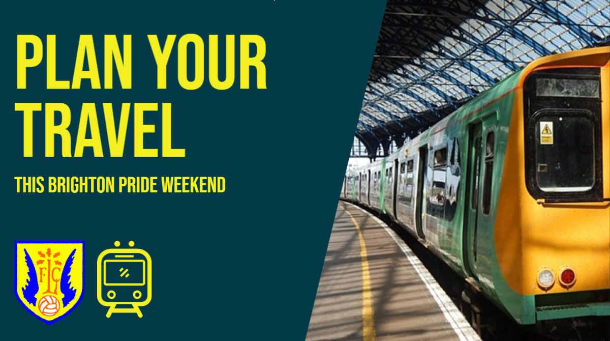 🚆 Weekend Travel 🚆

There will be no trains running on the Brighton Mainline this Saturday.

Looking to show your support for the Lancers in the FA Cup? Plan ahead - check the latest travel information below.

👉 brighton-pride.org/travel/

👉 southernrailway.com/travel-informa…