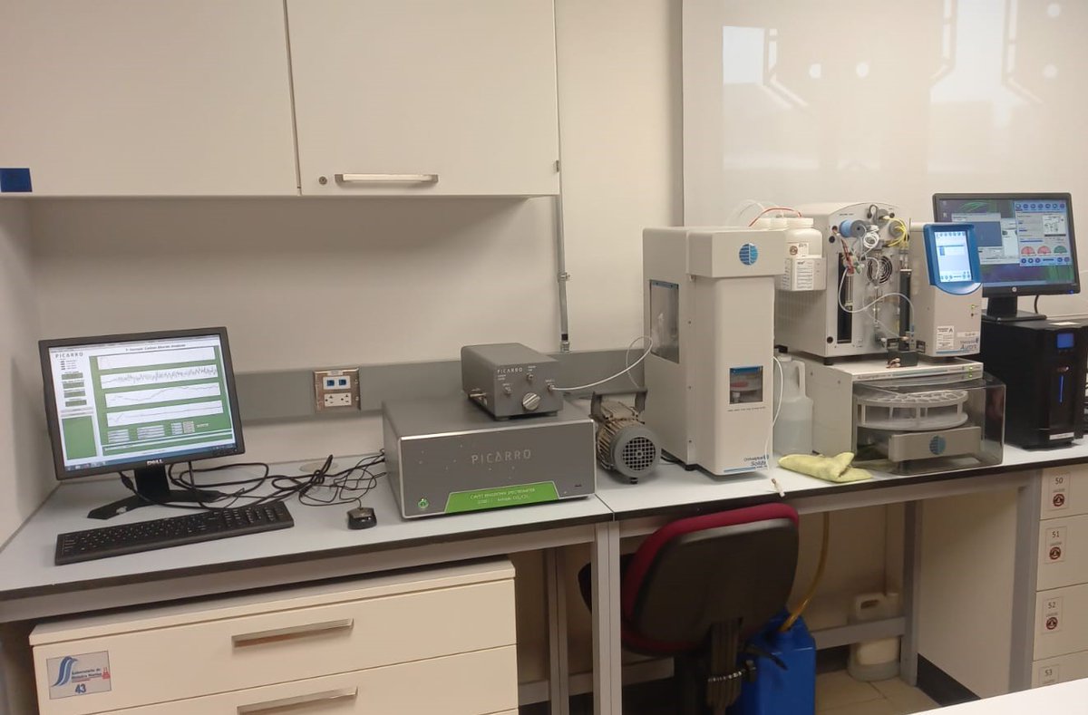 A pending task is now completed! We have set up our 13C #Picarro analyzer with a TOC Aurora analyzer. This new capability will help us to continue exploring the #isotopic composition of DOC and DIC sources in our study sites. 
<a href="/IsotopesTropics/">Isotopes in the Tropics</a> <a href="/comunidadUNACR/">UNACostaRica</a>