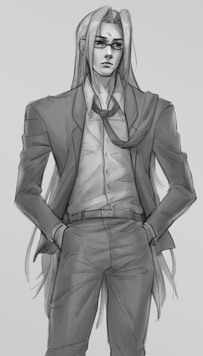 "Everyone keeps staring at me stranger than usual.."

// He has no idea people are weirdest out how much he looks like Hojo