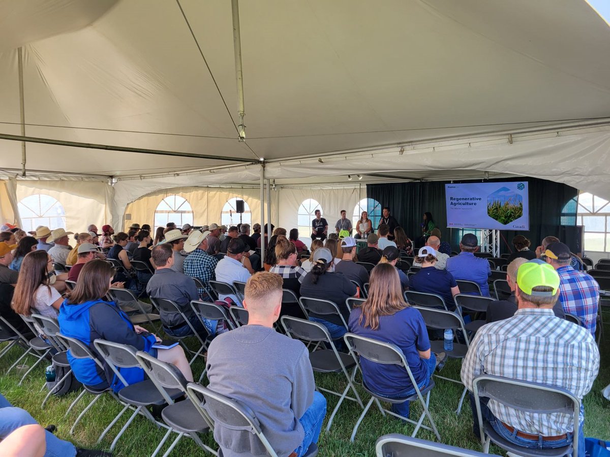 Great day at Olds College AgSmart! First stop of the day was a Producer Panel on Regenerative Agriculture, and now The Dish presented by @AFSC_AB with a Minister's greeting from Honorable RJ Sigurdson. @AgSmartOlds