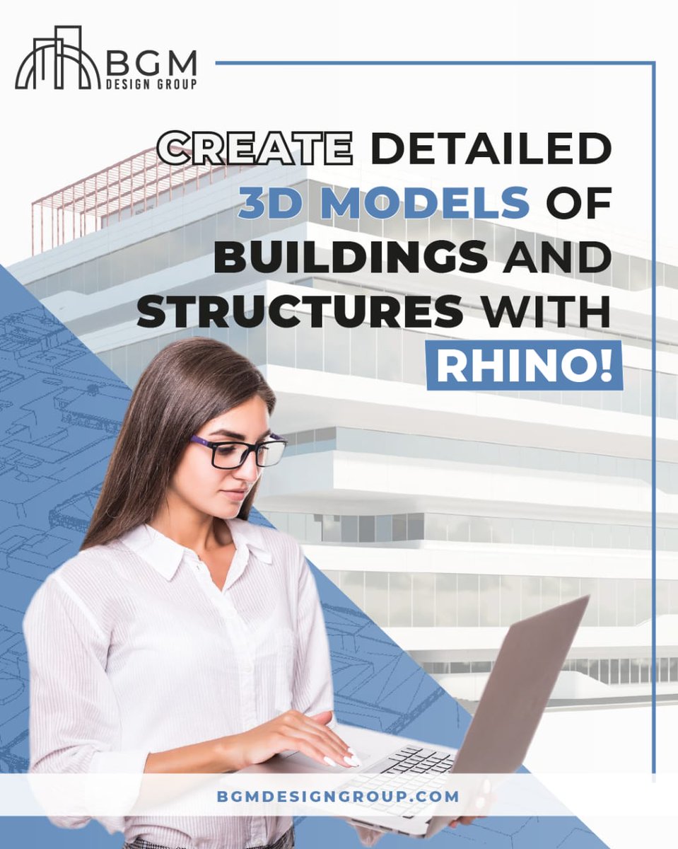 BGMdesigngroup's tweet image. Looking to create detailed 3D models of buildings and structures? Look no further than Rhino! With advanced editing tools, high-quality rendering, and compatibility with other programs, Rhino lets you design and visualize with pinpoint accuracy #Rhino3D #3Dmodeling #Architecture